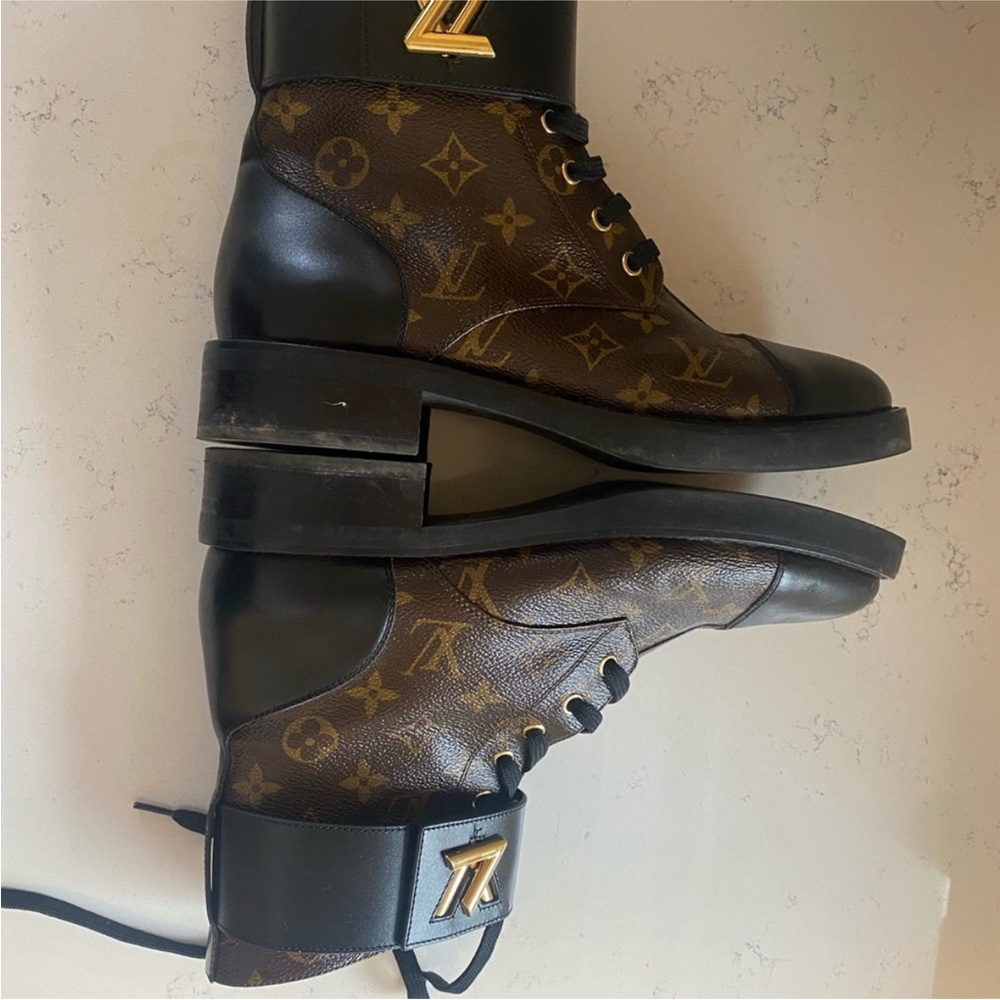 Louis Vuitton Women's Brown and Black Ankle Boots - Picture 7 of 12